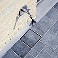 ACO Vloerput Bluestone RVS 200x200 incl stankslot, zij-uitlaat 110mm