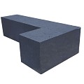 Patio hoekblok 60/30x15x15 antraciet