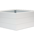 Bloembak Modulair 42cm. Wit,  Leverbaar in diverse maten.