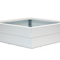 Bloembak Modulair 28cm. Wit Leverbaar in diverse maten.