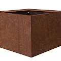 Bloembak Cortenstaal 90x90x60cm.