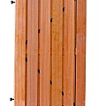 Tuindeur Hardhout recht verticaal op zwart verstelbaar stalen frame 100x180 cm