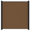 Newtechwood co-extrusie composiet scherm triple, 180x180 cm, teak.