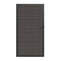 Newtechwood co-extrusie composiet deur in aluminium frame, horizontaal triple, 100x195 cm, silver gray.
