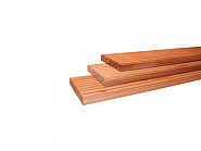 Douglas geschaafd dekdeel, 1 zijde grof, 1 zijde fijn profiel, 2.4x13.8x400 cm, groen geïmpregneerd