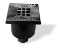 ACO Vloerput met gietijzeren rooster en kunststof rand 20x20x24