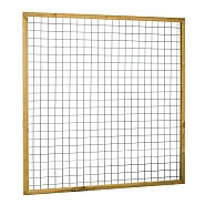 Eco gaastrellis met maas 7.5x7.5 cm, in grenen raamwerk 4.5x4.5 cm, 180x180 cm, groen geïmpregneerd