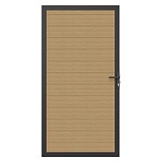 Newtechwood co-extrusie composiet deur in aluminium frame, horizontaal, 100x195 cm, red cedar.