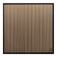 Composiet schutting Stripes Oak and Black 180x180cm.