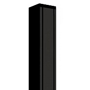 Aluminium paal Stripes Zwart incl. kapjes 6,8x6,8x272cm.