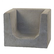 U-Hoekelement 40x50x40 Grijs