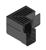 ACO Slim-Line Hoekstuk Zwart