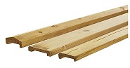 Vuren geschaafde afdeklat met sponning (6.2 cm) 1.9x9.6x181.5 cm t.b.v. recht en toogscherm, groen geïmpregneerd