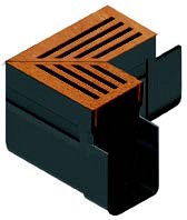 ACO Slim-Line Hoekstuk Corten