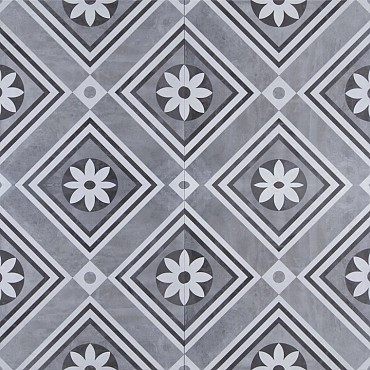 (GCM 184) GeoCeramica Concreet Flower decorate 60x60x4