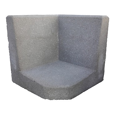 L-Hoekelement 80x40x40 Grijs