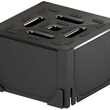 ACO Hexaline hoekelement zwart, incl. zwart kunststof rooster