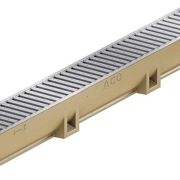 ACO Euroline roostergoot 50x9,7 verzinkt stalen sleufrooster