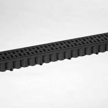 ACO Hexaline 2,0 goot zwart, L=1000mm excl. rooster