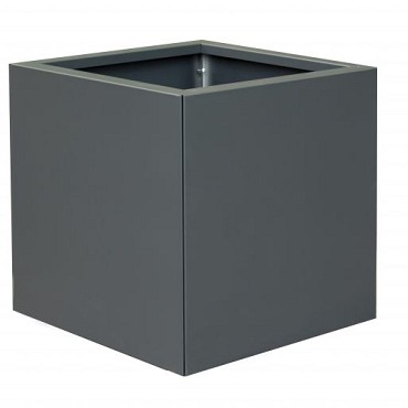 Bloembak Antraciet 60x60x60cm.