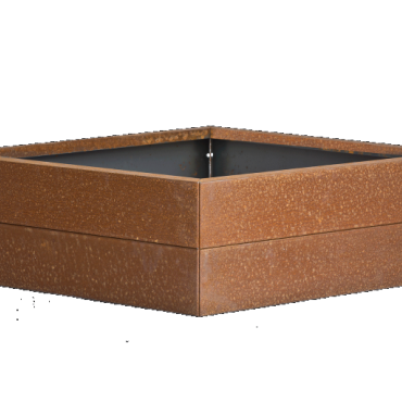 Bloembak Modulair 28cm. Corten Leverbaar in diverse maten.