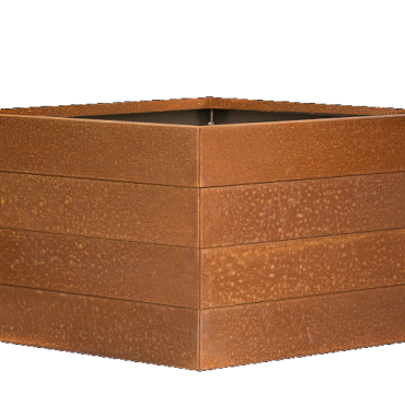 Bloembak Modulair 56cm. Corten,  Leverbaar in diverse maten.