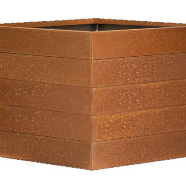 Bloembak Modulair 70cm. Corten Leverbaar in diverse maten.