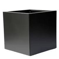 Bloembak Grafiet Zwart 60x60x60cm.
