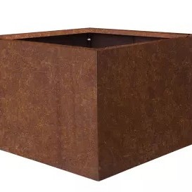 Bloembak Cortenstaal 90x90x60cm.