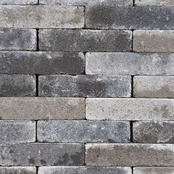 Aanbieding Trommelstenen Grijs-Zwart WF 5x20x7,3cm.