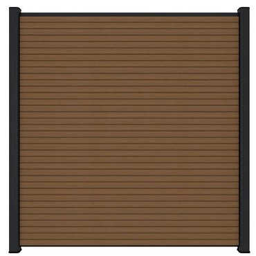 Newtechwood co-extrusie composiet scherm triple, 180x180 cm, teak.