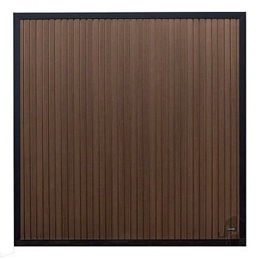 Composiet schutting Stripes Natural Dark Brown 180x180cm.