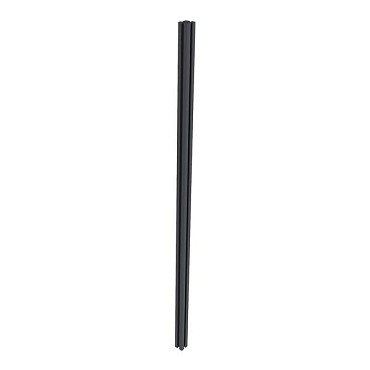 Newtechwood aluminium sleufpaal, met paalkap, 8x8x270 cm, zwart.
