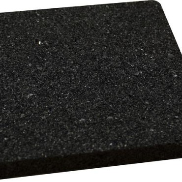 Rubber tegel 10x10x1 cm t.b.v. terrasmontagesysteem, 10 stuks