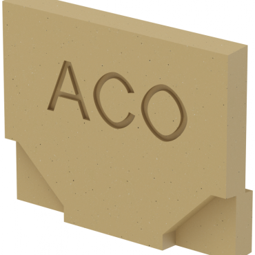 ACO Euroline eindplaat H = 97mm