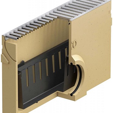 ACO Euroline vuilvanger L=500mm, incl. emmer en vz.st. rooster