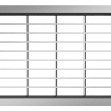 ACO Euroline goot, verz. stalen maasrooster 50x9,7