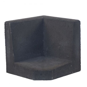 L-Hoekelement Zwart 40x40x40cm