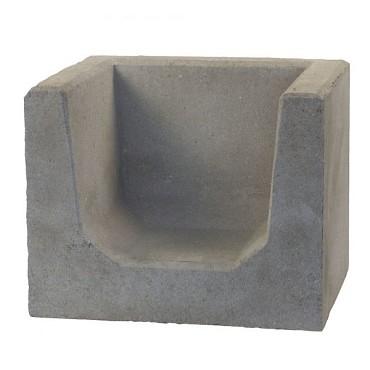 U-Hoekelement 40x50x40 Grijs