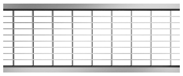 ACO Euroline goot, verz. stalen maasrooster, vuilvanger incl. emmer 50x30