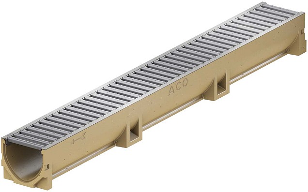 ACO Euroline roostergoot 50x9,7 verzinkt stalen sleufrooster