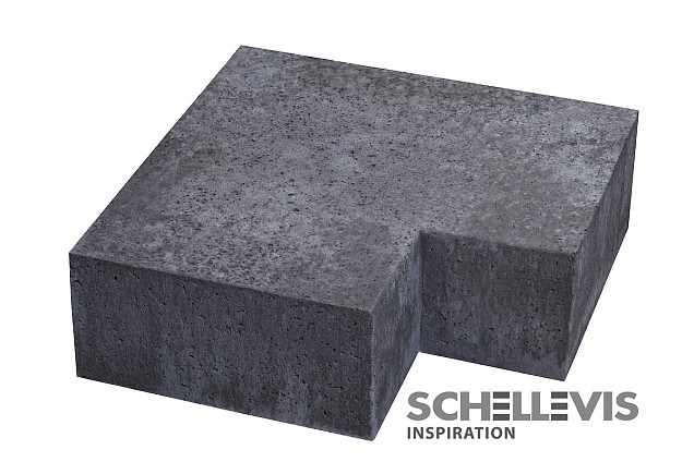 Schellevis Hoekst 90° inw. Antraciet 60x60/20x20