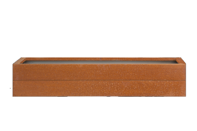 Bloembak Modulair 28cm. Corten Leverbaar in diverse maten.