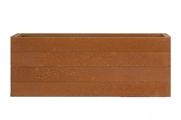 Bloembak Modulair 56cm. Corten,  Leverbaar in diverse maten.