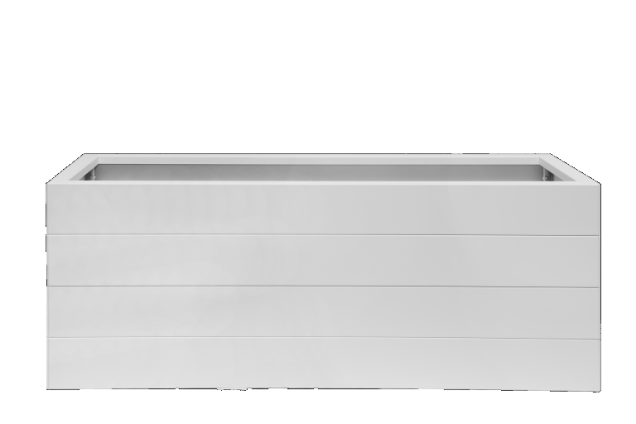 Bloembak Modulair 56cm. Wit,  Leverbaar in diverse maten.