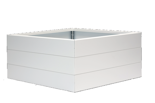 Bloembak Modulair 42cm. Wit,  Leverbaar in diverse maten.