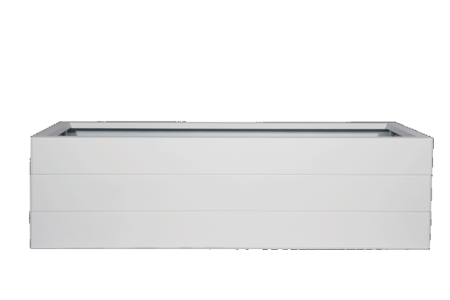 Bloembak Modulair 42cm. Wit,  Leverbaar in diverse maten.