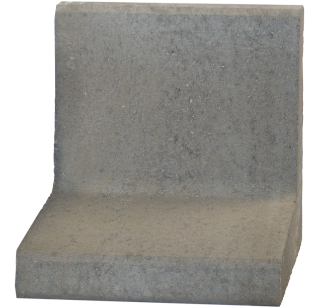 L-Hoekelement Zwart 80x40x40cm