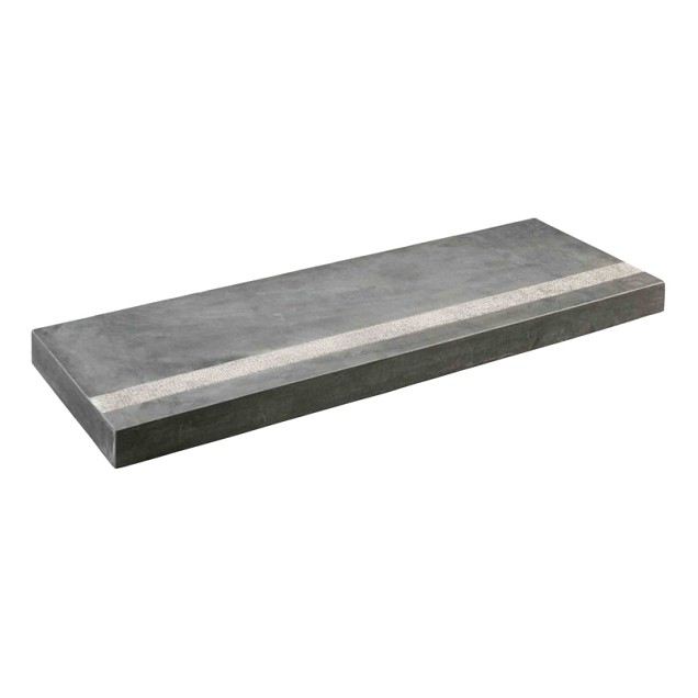 Hardsteen trapblok 100x35x15 anti-slip, ruwe voorzijde