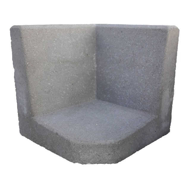 L-Hoekelement 80x40x40 Grijs